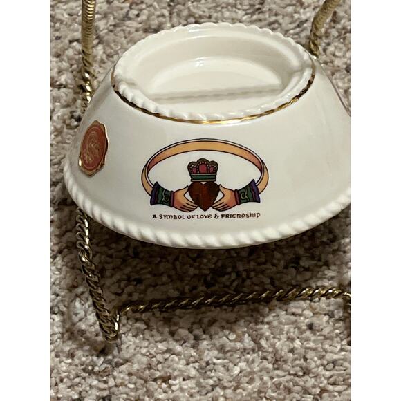 Celtic Candle Holder CRE  Claddagh Ring Irish Porcelain Galway Ireland - Picture 8 of 8
